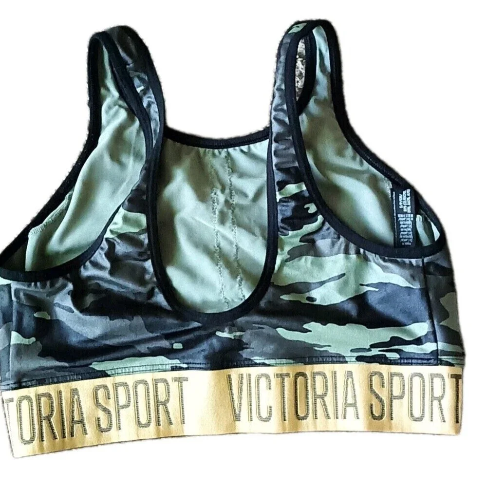 Victoria Sport Victoria's Secret Size Small  Sports Bra Camo Green Black - Picture 2 of 5